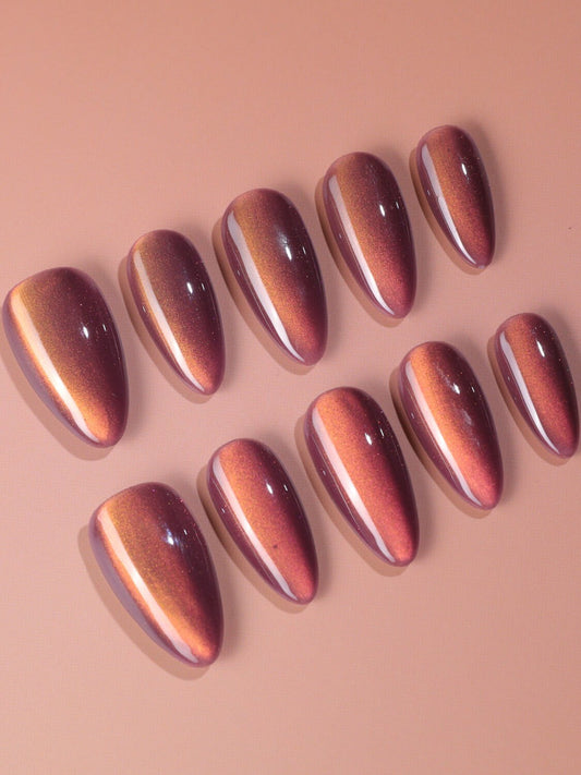 Rose Brew Reusable Press On Nails