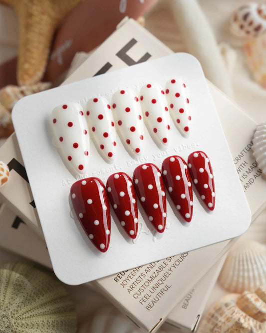 Creamy Cherry Reusable Press On Nails