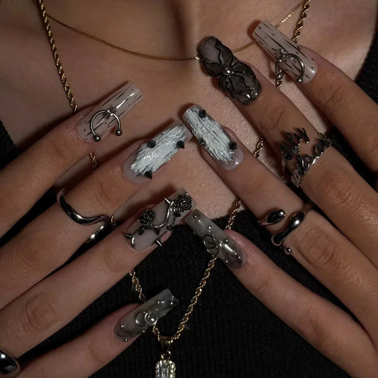 Black Widow Gothic Handmade Press On Nails