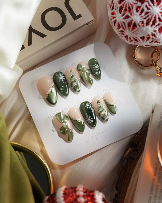 Pine Dream Reusable Press On Nails
