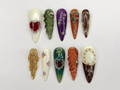 FreeStyle Colorful Nail Art 3D Chrome Press Ons Metallic Chrome Goth/Gothic Nail Art Luxury Summer Vibe Nails OC375YH