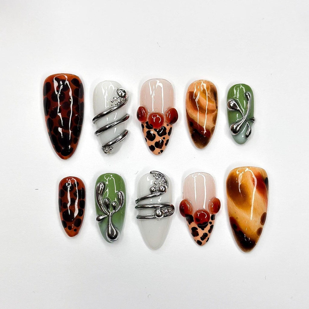 2026 Trend: Biomorphic Amber & Moss Nails, Tortoiseshell Cyber-Grunge Press Ons, Liquid