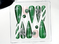 Green Winter Press On Nails Emerald Snowflake Christmas Press Ons Festive Holiday Nail Candy Nails Elegant Christmas Set