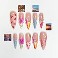 2026 Festival Trend: Hibiscus Tropical Nails, Sunset Glow Pink &Orange Ombre Nails, Flower