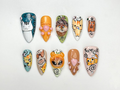 Whimsical Cartoon Kitty Press On Nails 3D Cat Paw & Animal Faces Cute Cartoon Pet Press Ons Handmade Kawaii Nail Set