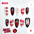 Kpop Concert Press On Nails, Pop Idol Inspired Nail Art, Glossy Stage Aesthetic Nails