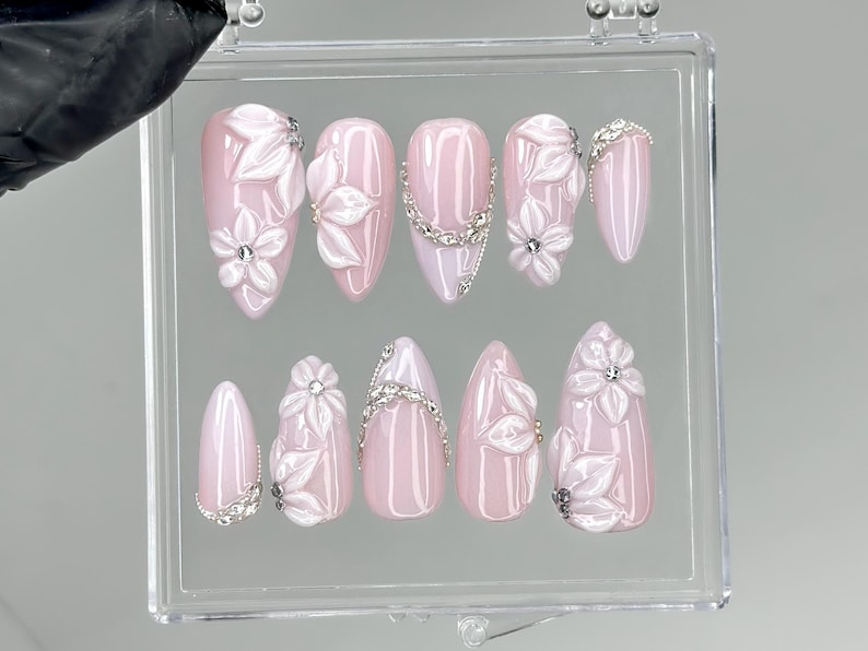 Wedding Elegant Pink Press Ons