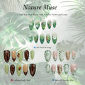 Nature Muse Nail Bundle 3 Nature-Inspired Press On Nail Sets Leaf, Butterfly & Floral Art Reusable Nail Kit