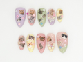 Cute Kitty and Bow Press-On Nail Set Perfect for Pet Lovers Kawaii Cat-Themed Press On Nails for Cute Style| Handmade DesignOB644LK