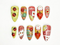 Ladybug, Strawberry Press On Nails Vintage Strawberry Nail Art3D Fruit & Plaid Design NailsSummer Fruit Press OnsCute NailsOB835YK