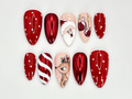 Press On Nails For Christmas, Santa, Reindeer and Holiday Ornaments Details
