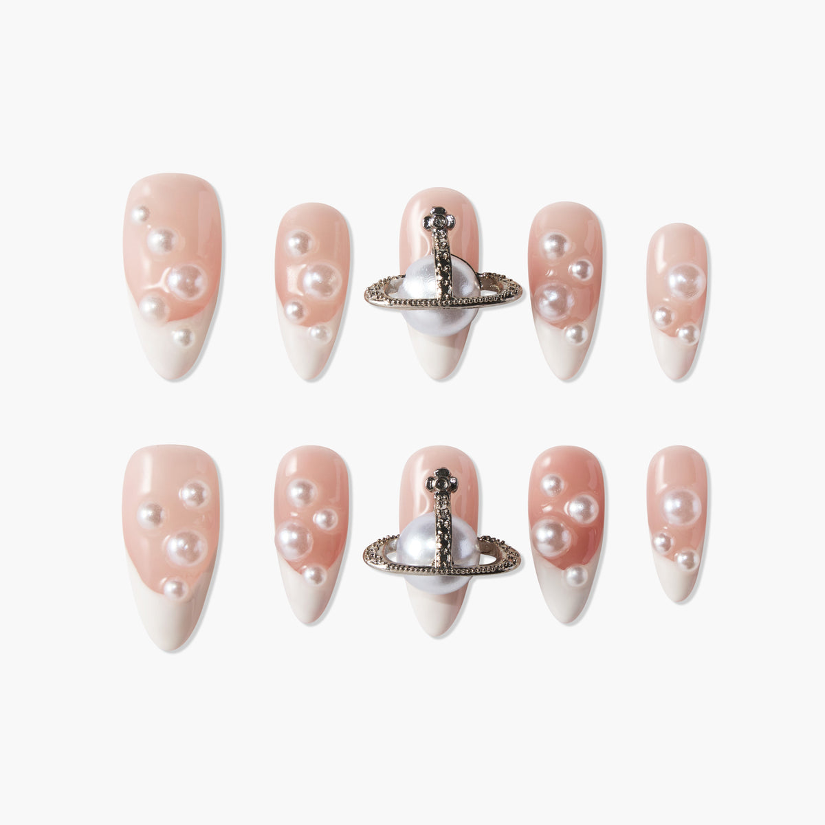 Regal Pearl Reusable Press On Nails