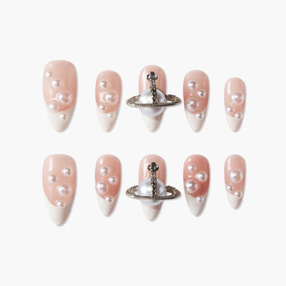 Regal Pearl Reusable Press On Nails