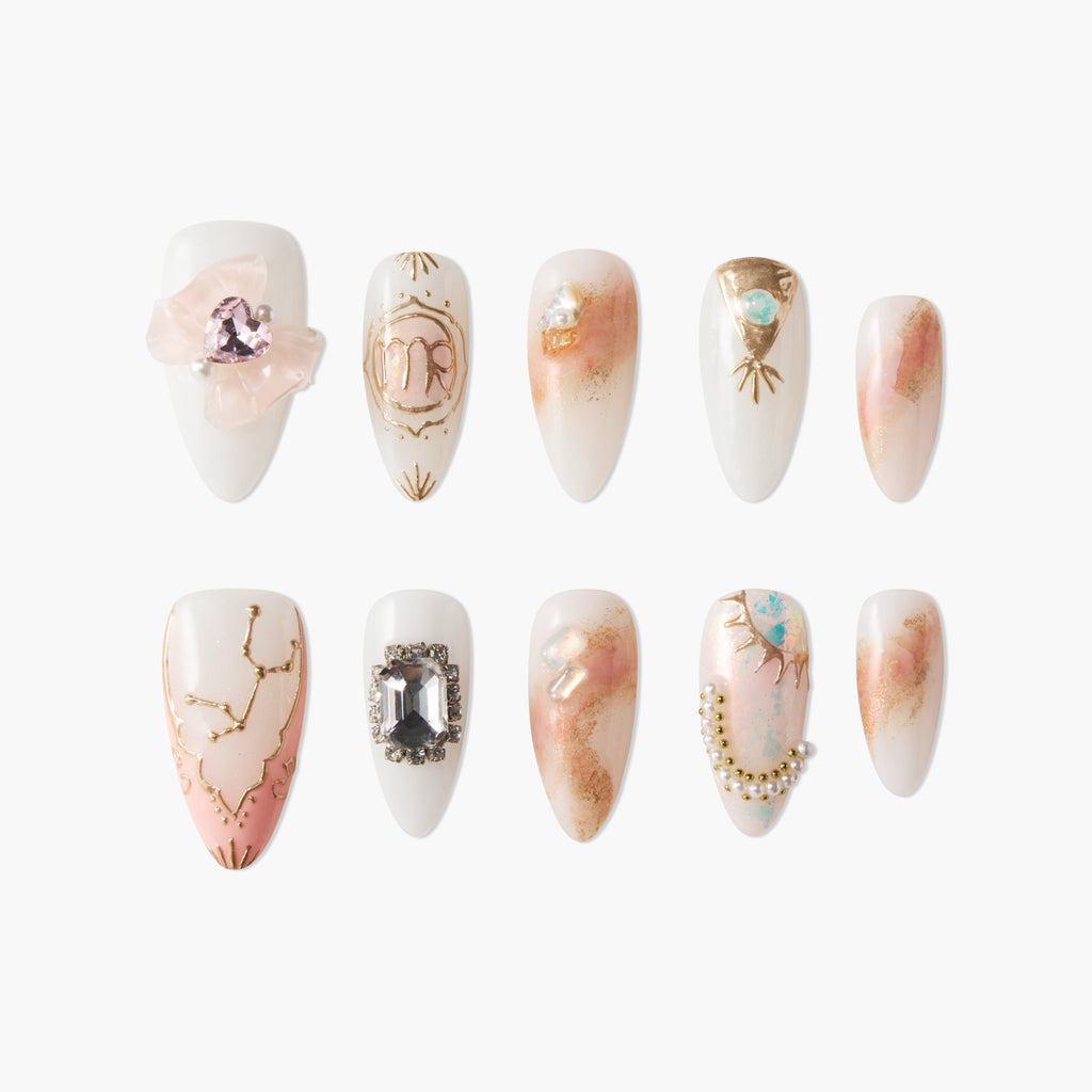 Virgo Zodiac Reusable Press On Nails