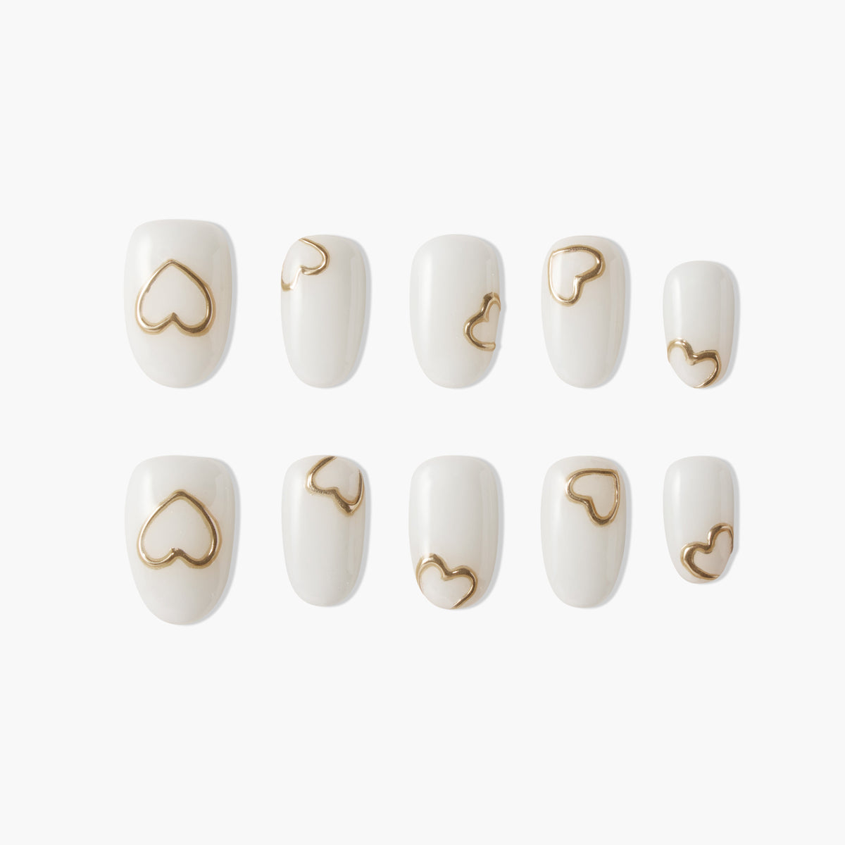Heart of Elegance Reusable Press On Nails
