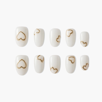 Heart of Elegance Reusable Press On Nails
