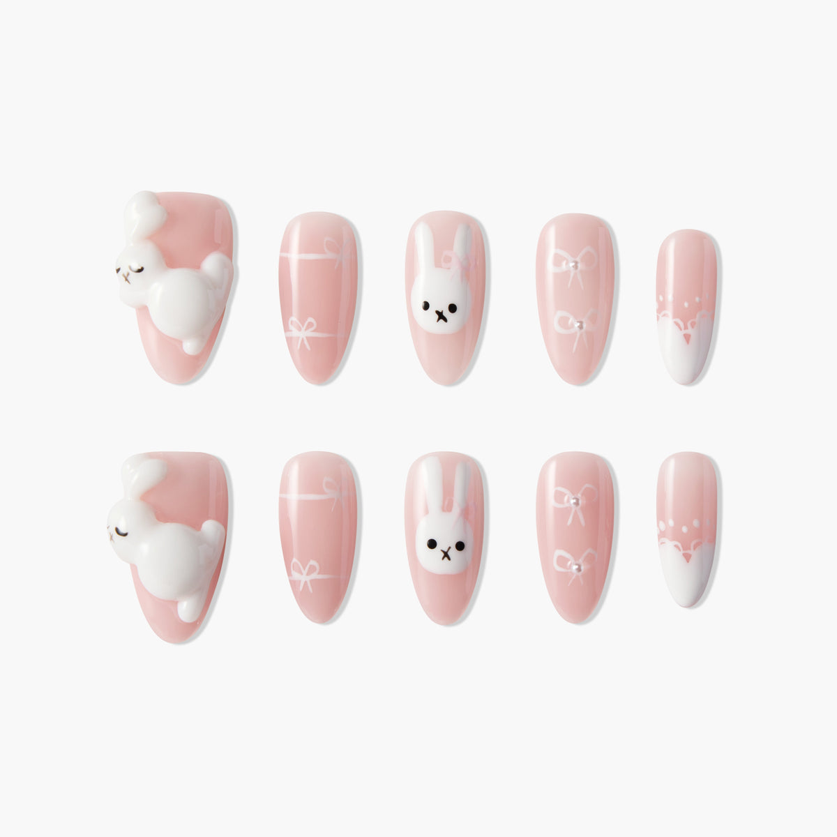 Bunny Wonderland Reusable Press On Nails