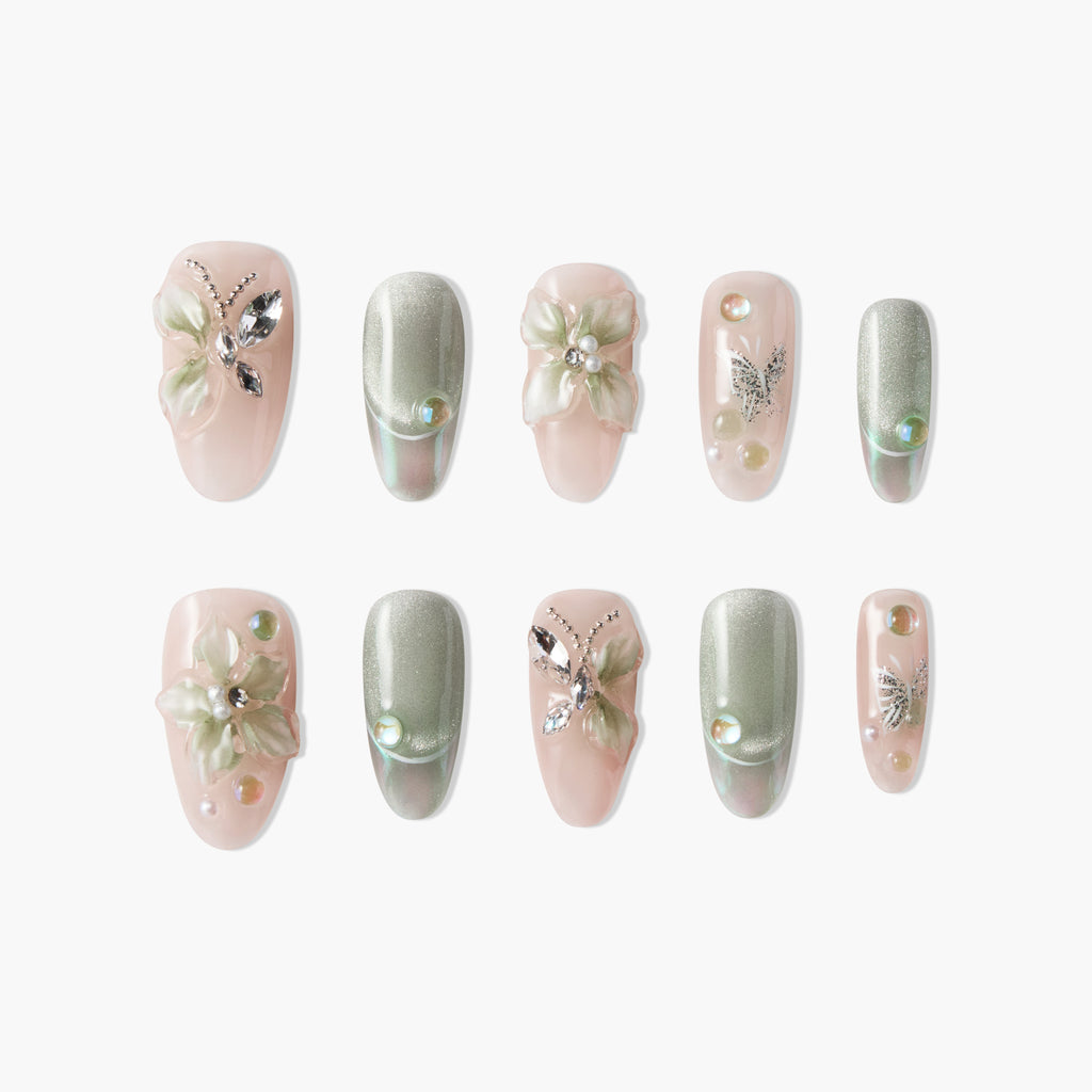 Enchanted Bloom Reusable Press On Nails