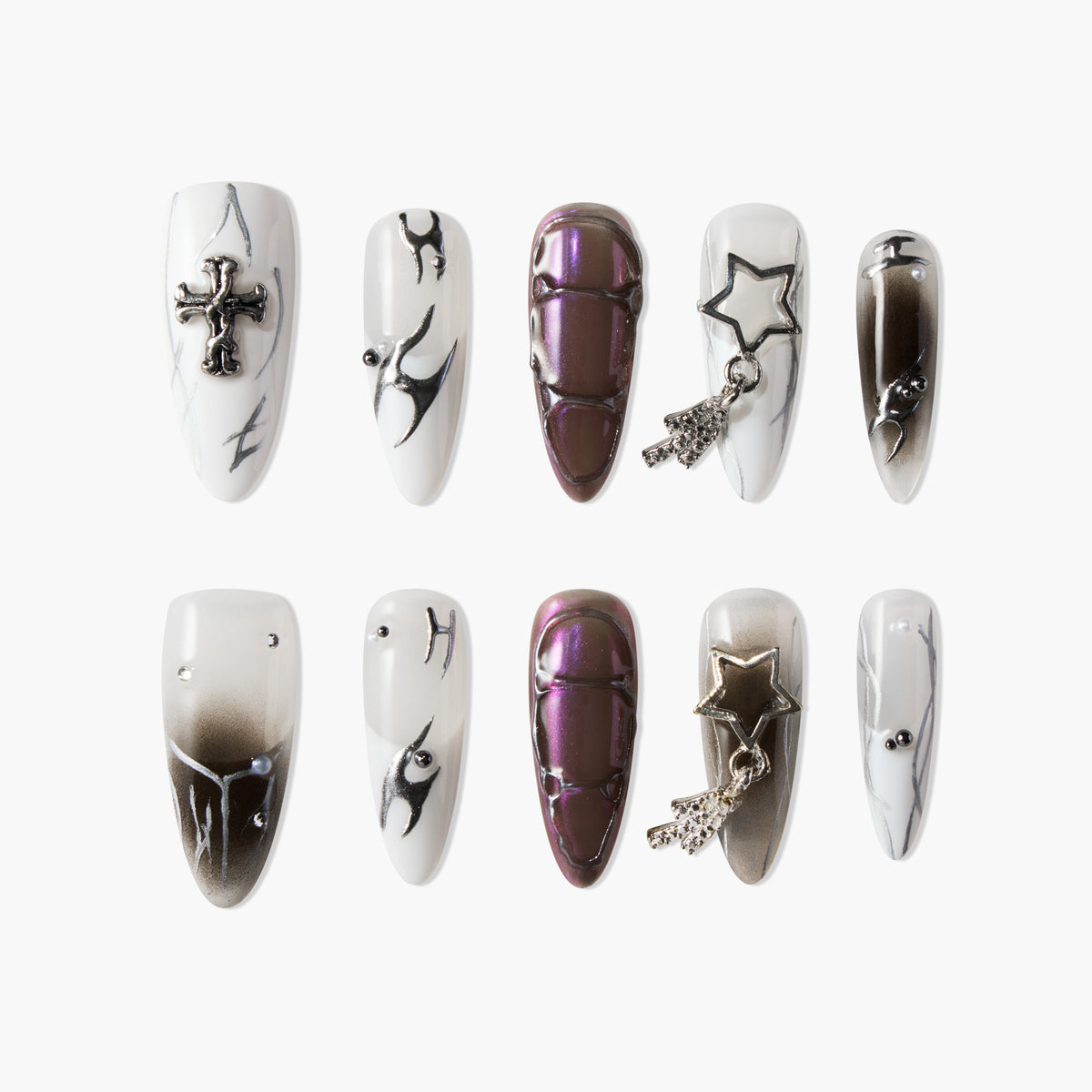 Mystic Elegance Reusable Press On Nails
