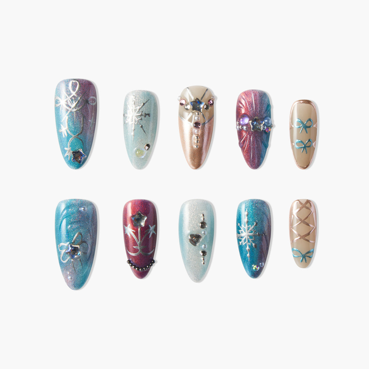 Twilight Stars Reusable Press On Nails
