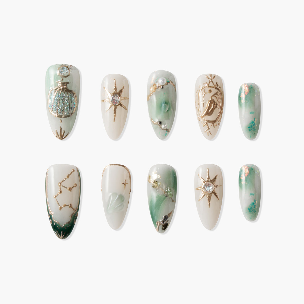 Aquarius Zodiac Reusable Press On Nails