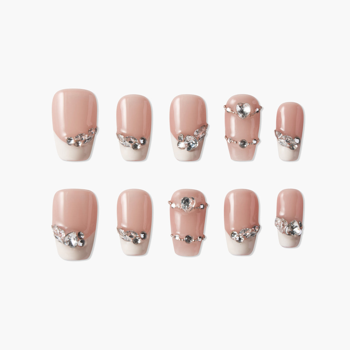 Elegant Chic (Coffin) Reusable Press On Nails