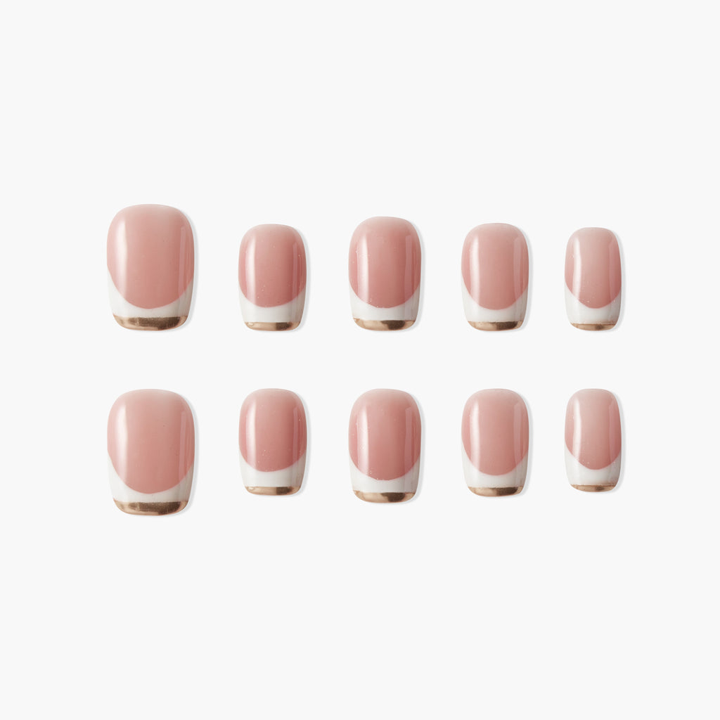 Rosy Elegance (Square) Reusable Press On Nails