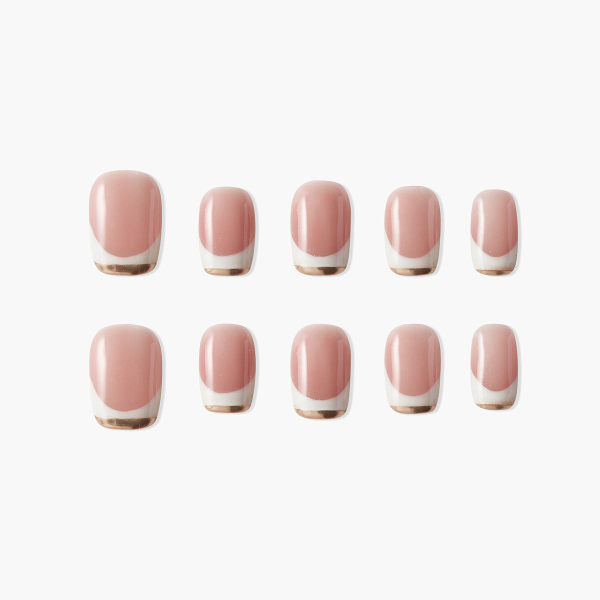 Rosy Elegance (Square) Reusable Press On Nails