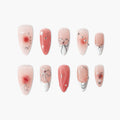 Twinkle Hearts Reusable Press On Nails