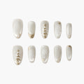 Winter Stardust (Almond) Reusable Press On Nails