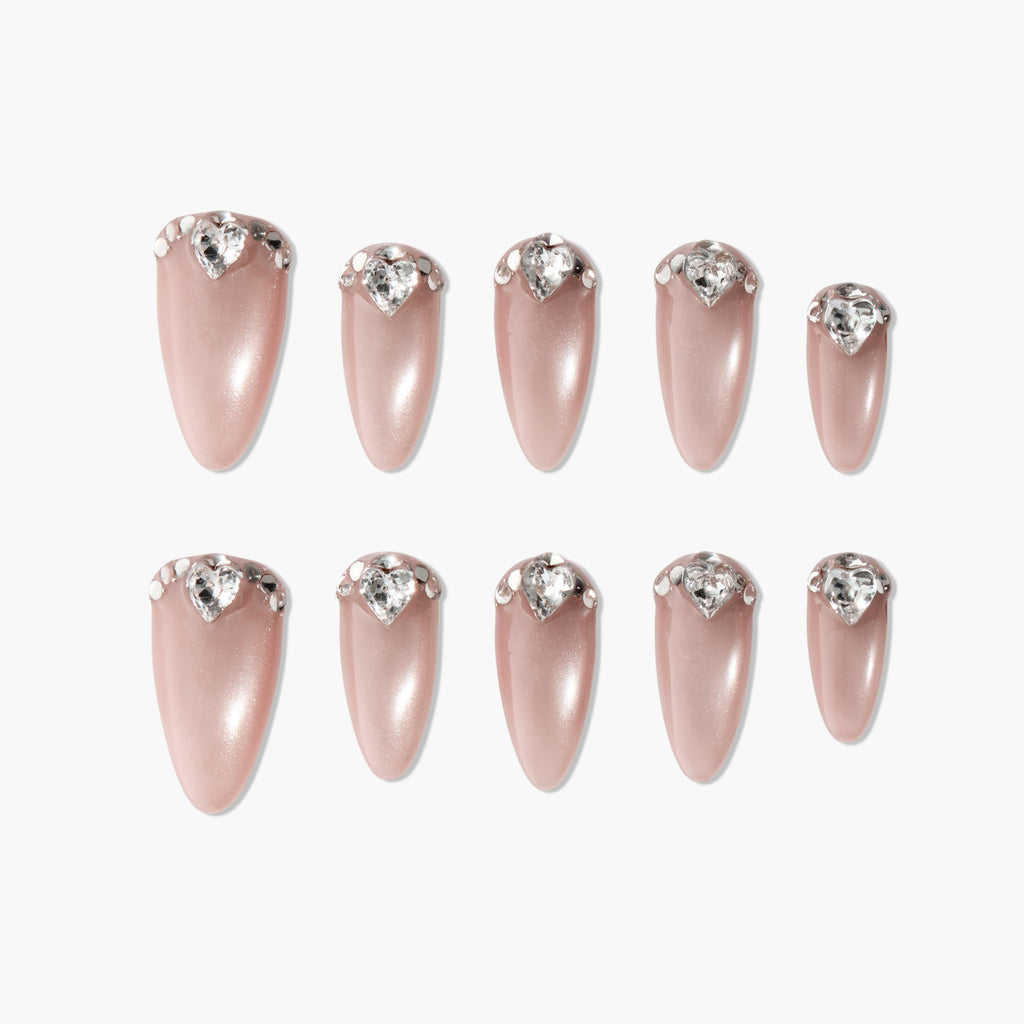 Crystal Elegance Reusable Press On Nails