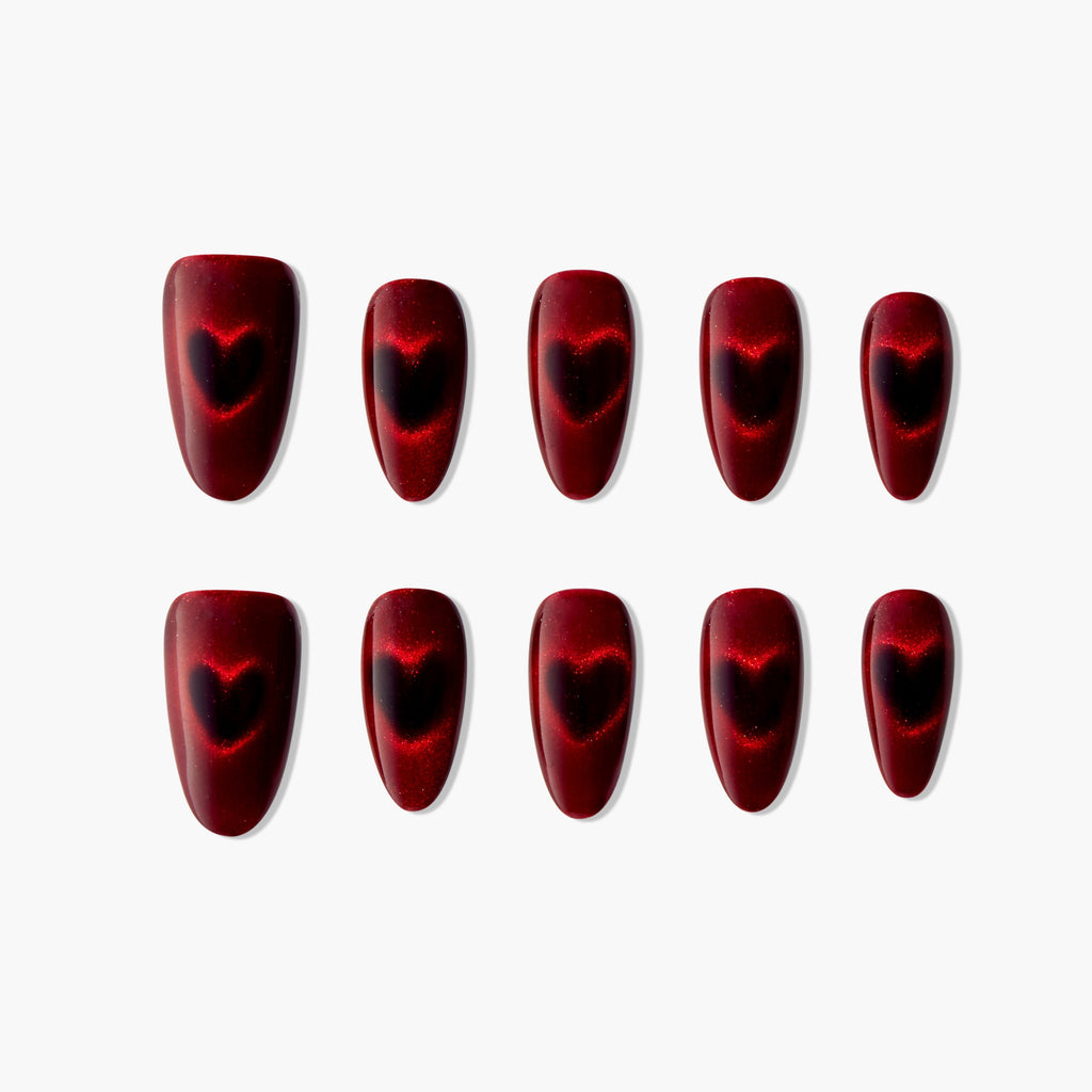 Heartbeat Glow Reusable Press On Nails