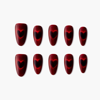 Heartbeat Glow Reusable Press On Nails