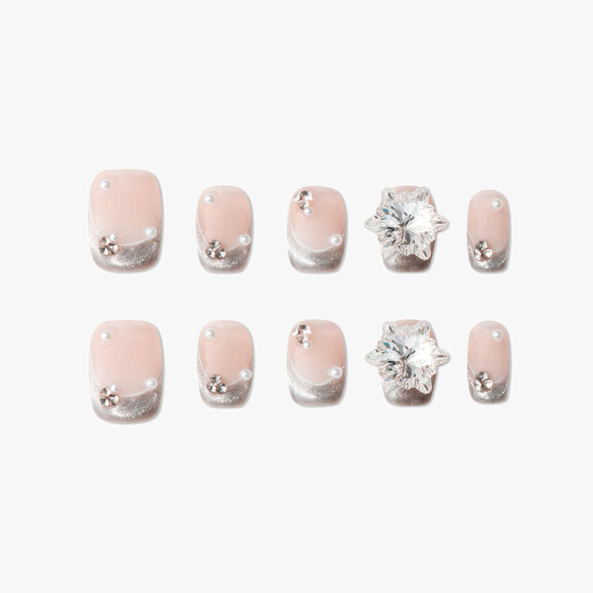 Starlight Radiance (Square) Reusable Press On Nails