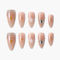 Amber Bloom Floral Handmade Press On Nails