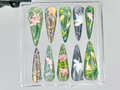 Koi Fish Nail Art by DoryNails Japanese Pond Acrylic Nails Water Garden Nail Art Zen Inspired Fake Nails Nature Aesthetic