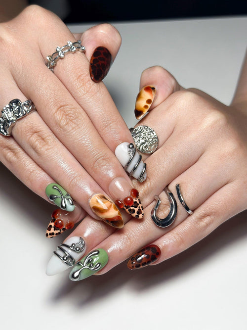 2026 Trend: Biomorphic Amber & Moss Nails, Tortoiseshell Cyber-Grunge Press Ons, Liquid