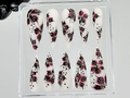 Black Red Flower Press On NailsGothic Floral Fantasy Nail ArtHandmade Dark Nails