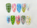 Spring Garden Floral Press-On Nails Nature-Themed Press-On Nail Set Green & Floral Nail Set Elegant Artistic Nail Art OB690HC