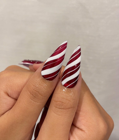 Red Christmas Press On Nails Red Glitter Holiday Nails Festive Winter Nail Art Sparkling Christmas Press Ons| Holiday Glam Set