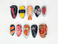 3D Japanese Sushi Press-On Nails Sushi Nails with 3D Rolls and Nigiri Designs Japanese Food Nail Art Fun and Unique Design