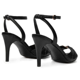 Stiletto High Heeled Sandals for Women Pointed Peep Toe Heels Adjustable Ankle Strap Pumps