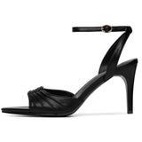 Stiletto High Heeled Sandals for Women Pointed Peep Toe Heels Adjustable Ankle Strap Pumps