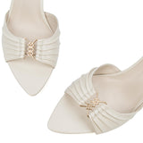Stiletto High Heeled Sandals for Women Pointed Peep Toe Heels Adjustable Ankle Strap Pumps