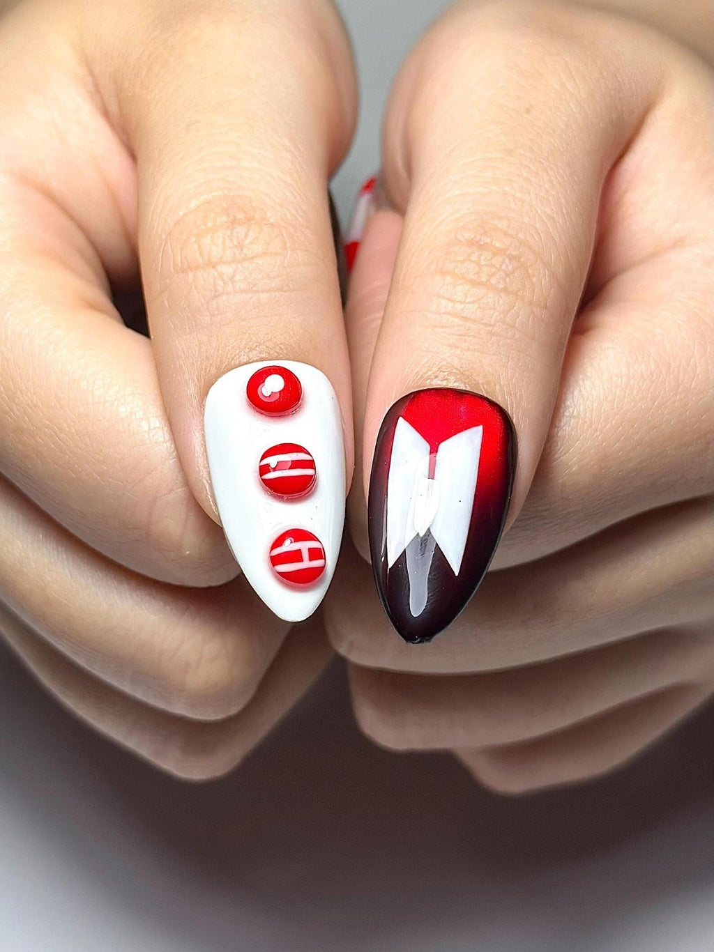 Kpop Concert Press On Nails, Pop Idol Inspired Nail Art, Glossy Stage Aesthetic Nails
