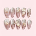 Champagne Sand Round Press-On Nails