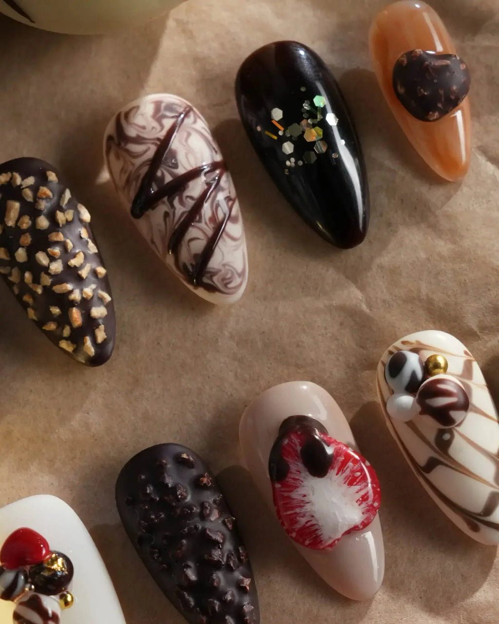 Chocolate Box Reusable Press On Nails
