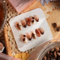 Latte Coffee Reusable Press On Nails