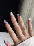 Klein Blue Cherry Reusable Press On Nails