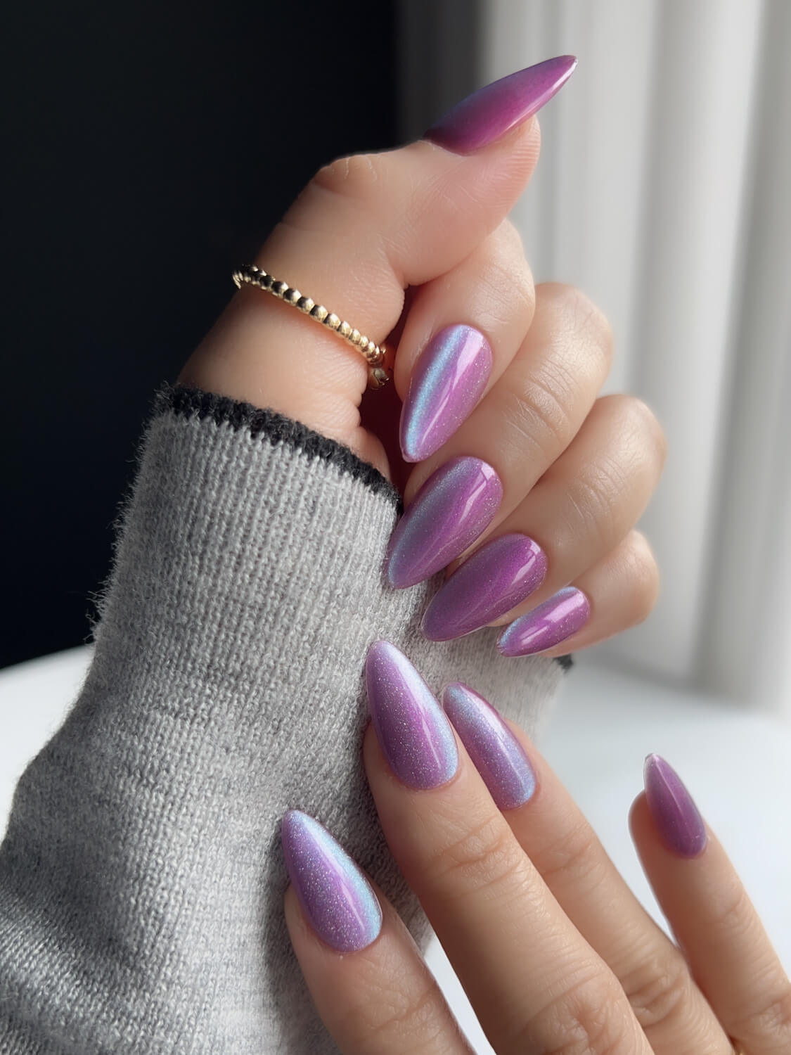 Purple planet Reusable Press On Nails